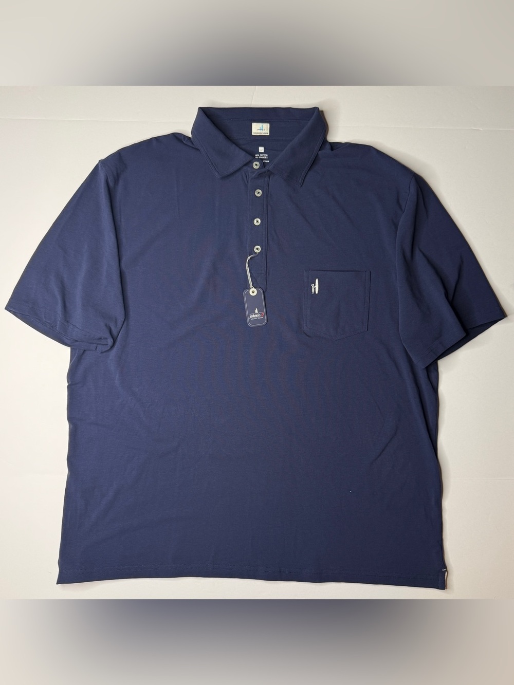 Johnnie-O Hangin Out Men’s Original 4-Button Polo Shirt Navy Blue Size XLT